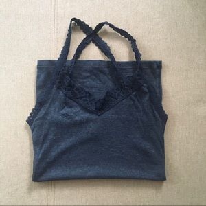 Hollister Navy Halter Tank